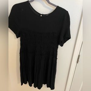 Kendall & Kylie Smocked black dress